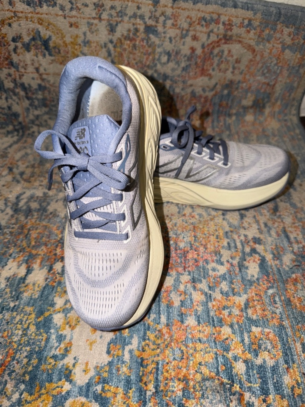 New Balance Women's Pale Blue Lace-Up Running Sneakers